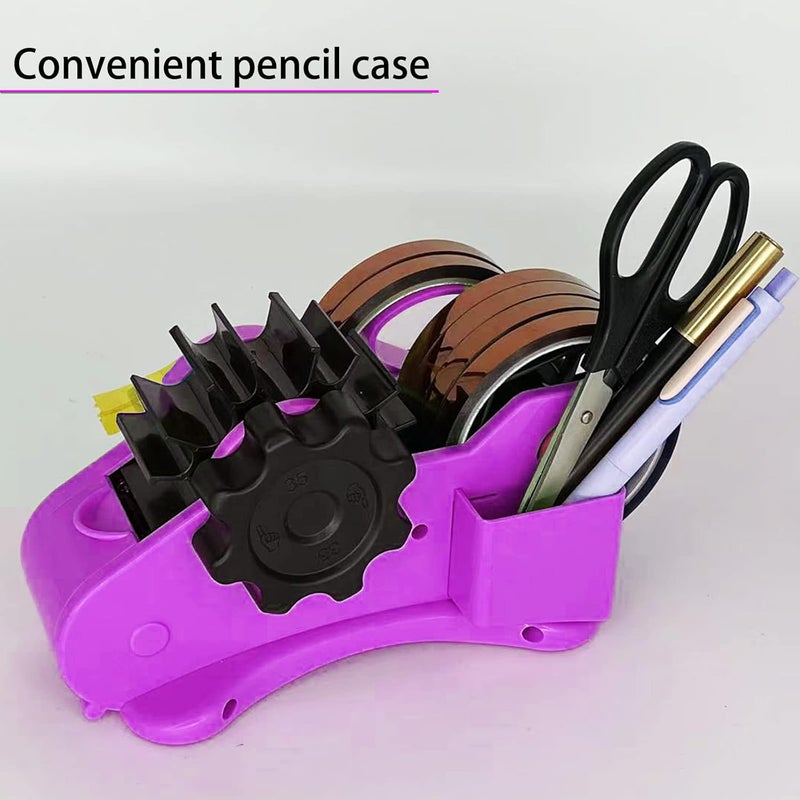 SHDSL Purple Heat Tape Dispenser - Sublimation, Multiple Roll Cut Heat Tape Dispenser 1" & 3" Core Double Reel Cores, Semi-Automatic with Compartment Slots - Image 4